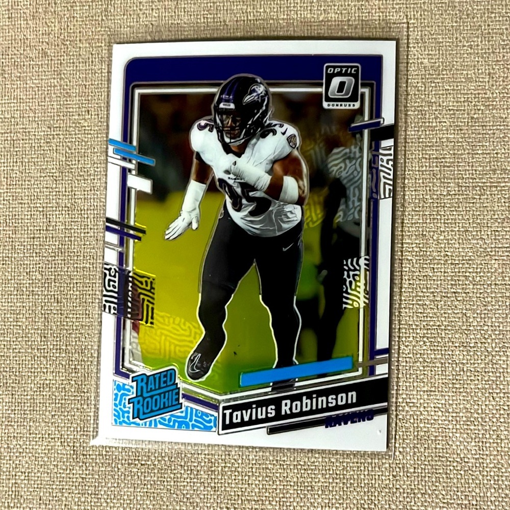 Tavius Robinson 2023 Panini Optic Donruss Baltimore Ravens Football Card NFL 208